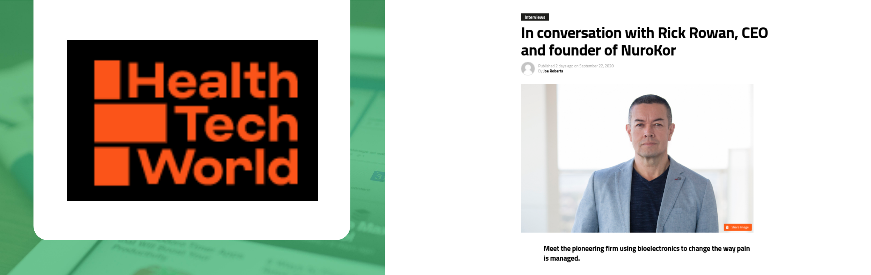 Health Tech World - In conversation with Rick Rowan, CEO and founder o